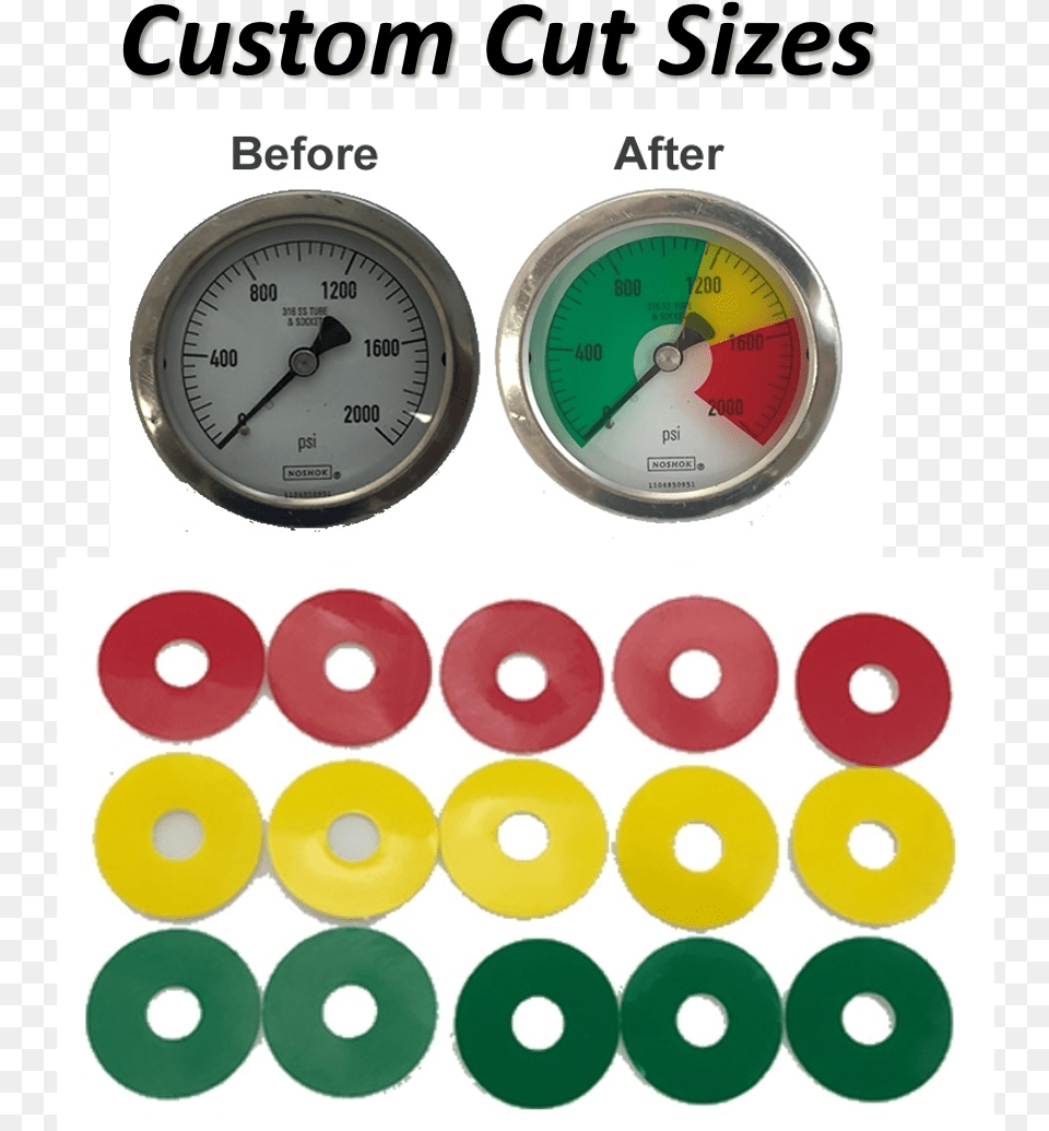 Custom Size Gauge Film Circles Circle, Tachometer, Wristwatch Free Png Download