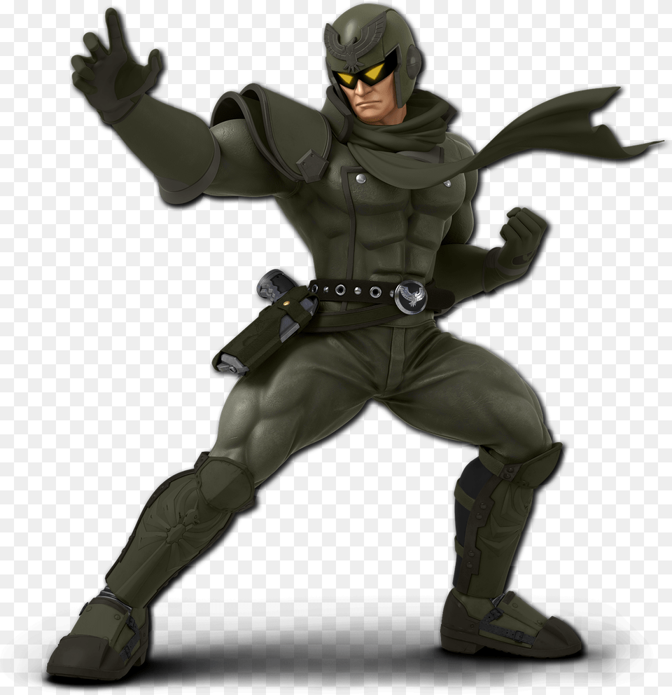 Custom Smash Ultimate Renders On Twitter Smash Bros Captain Falcon Transparent, Person, Adult, Man, Male Png Image