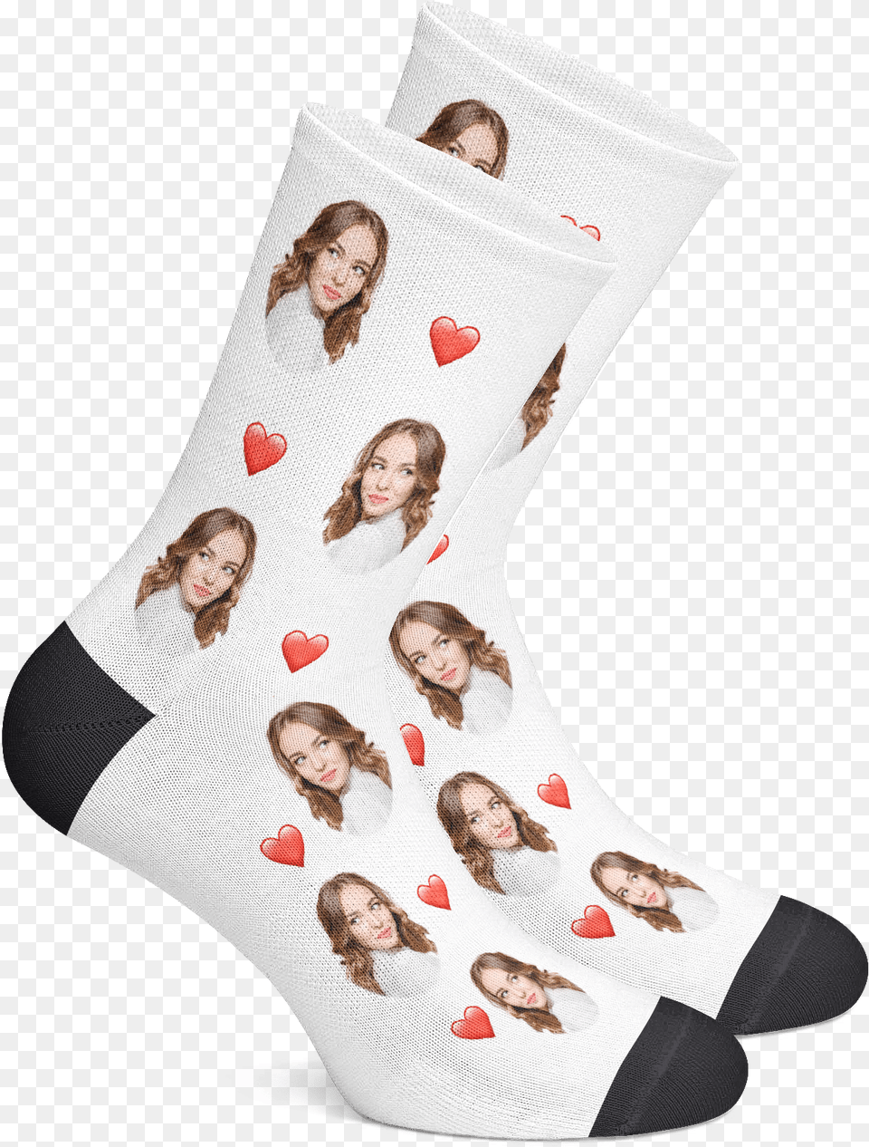 Custom Socks Face Socks Personalized Socks Photo Sock, Adult, Person, Girl, Female Free Png Download