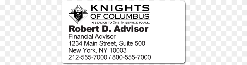 Custom Stickertape Labels For Knights Of Columbus Knights Of Columbus, Text, Paper Free Transparent Png