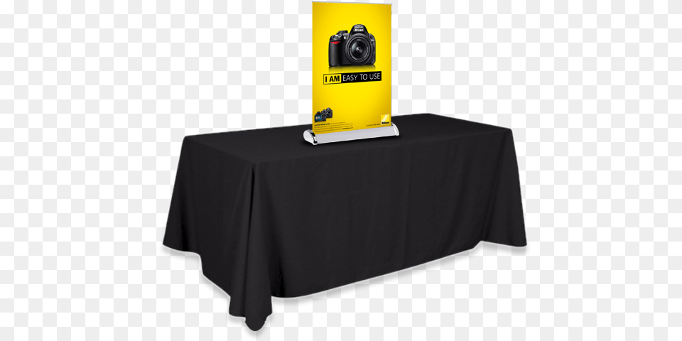 Custom Table Top Retractable Banner, Tablecloth, Electronics, Camera, Digital Camera Free Png Download