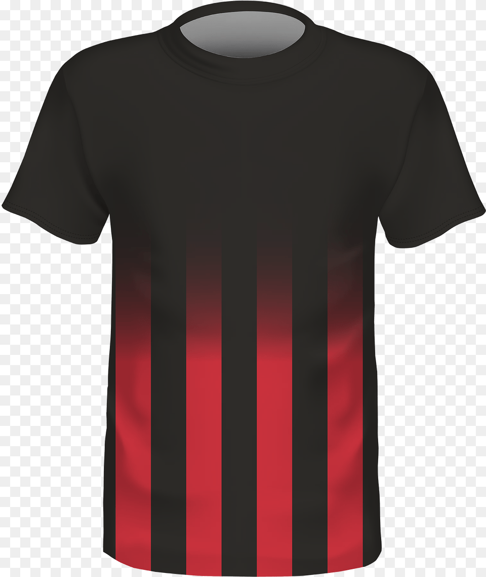 Custom Team Soccer Jersey Red Lines Active Shirt, Clothing, T-shirt Free Transparent Png