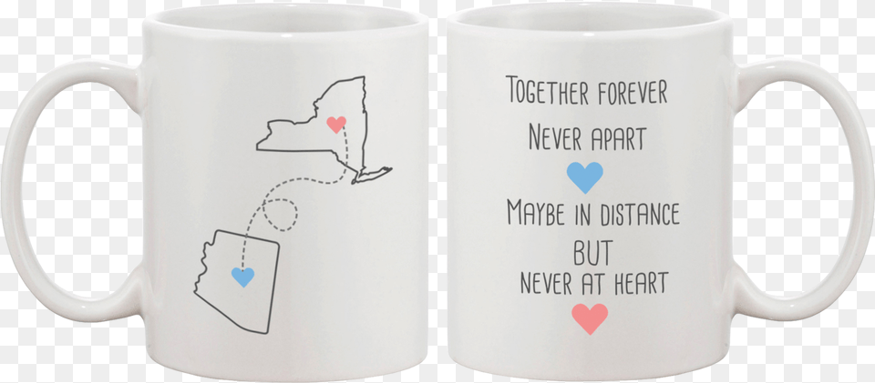 Custom Together Forever Long Distance Relationship Cup, Beverage, Coffee, Coffee Cup Png