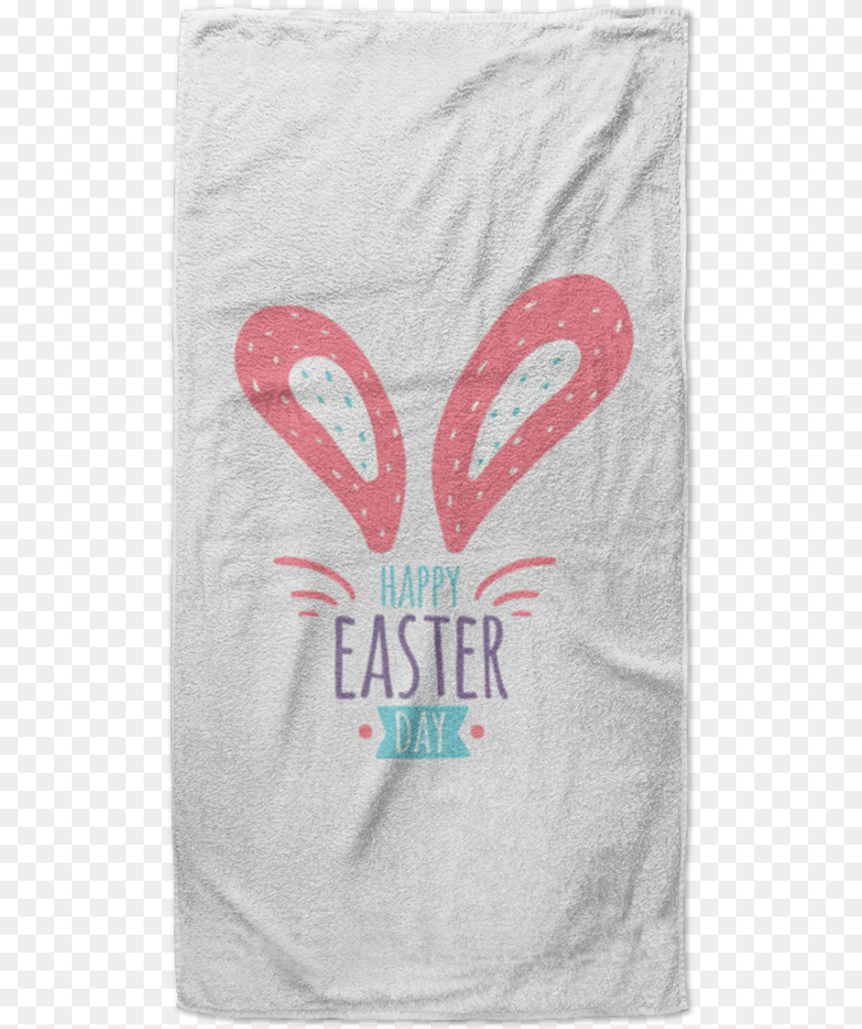 Custom Towel Happy Easter Bunny Ears Beach Towels 37x74 Microfiber, Person Png