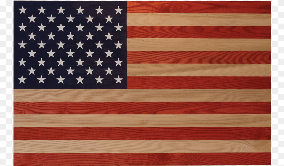 Custom U S A Made Color Wooden Wall Flag With, American Flag Free Png