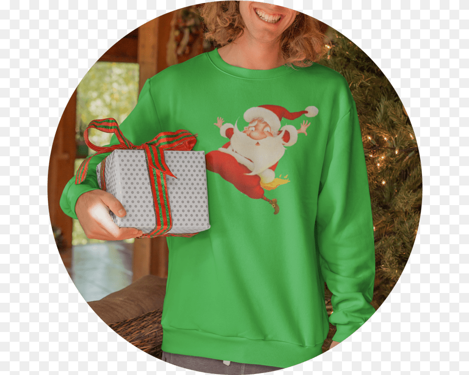 Custom Ugly Christmas Sweater From Christmas Jumper, Woman, Adult, Clothing, Female Png