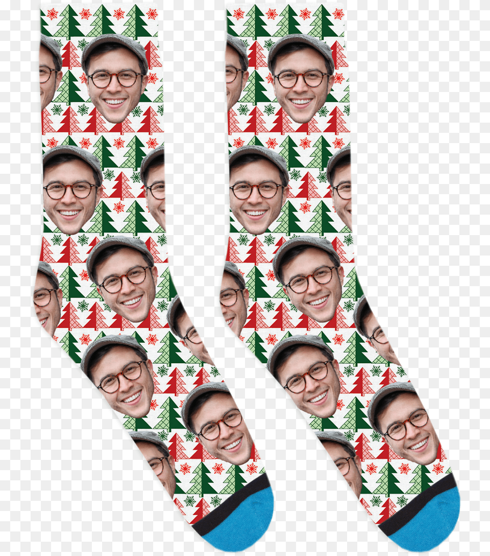 Custom Ugly Christmas Sweater Socks Happy, Adult, Person, Man, Male Png Image