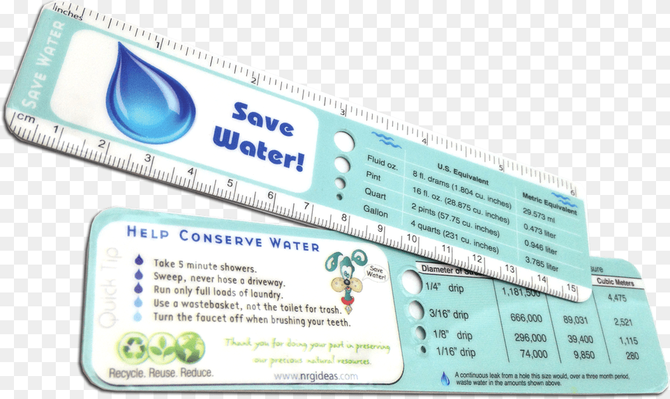 Custom Water Ruler Learning Tool With Saving Tips Drip Gauge Nutrition Facts Label, Text, Credit Card Free Png Download