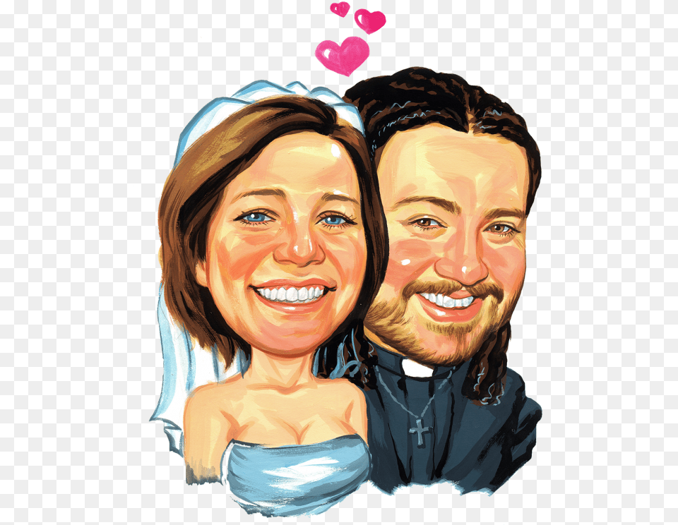 Custom Wedding Caricature Can Be A Perfect Show Stopper Illustration, Head, Art, Portrait, Face Free Transparent Png