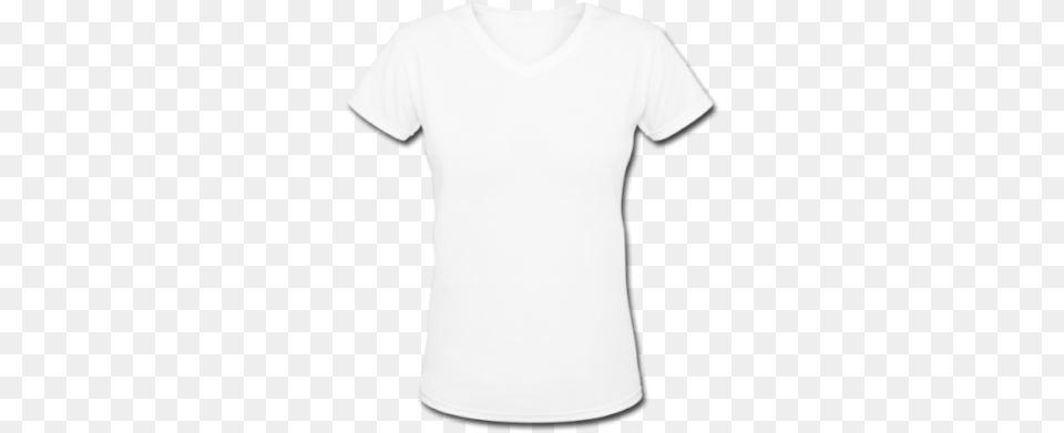 Custom Women S Blank V Neck T Shirt Women39s White T Shirt, Clothing, T-shirt Free Transparent Png
