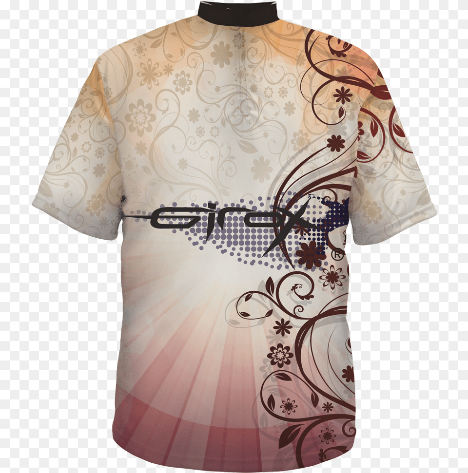 Custom Womenu0027s Bowling Jersey Vintage Flowers Pattern, T-shirt, Clothing, Shirt, Adult Free Png