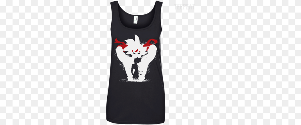 Customcat Apparel Ladies39 100 Ringspun Cotton Tank Dragon Ball Z Bardock The Father Of Goku, Clothing, Tank Top, T-shirt, Person Free Png Download