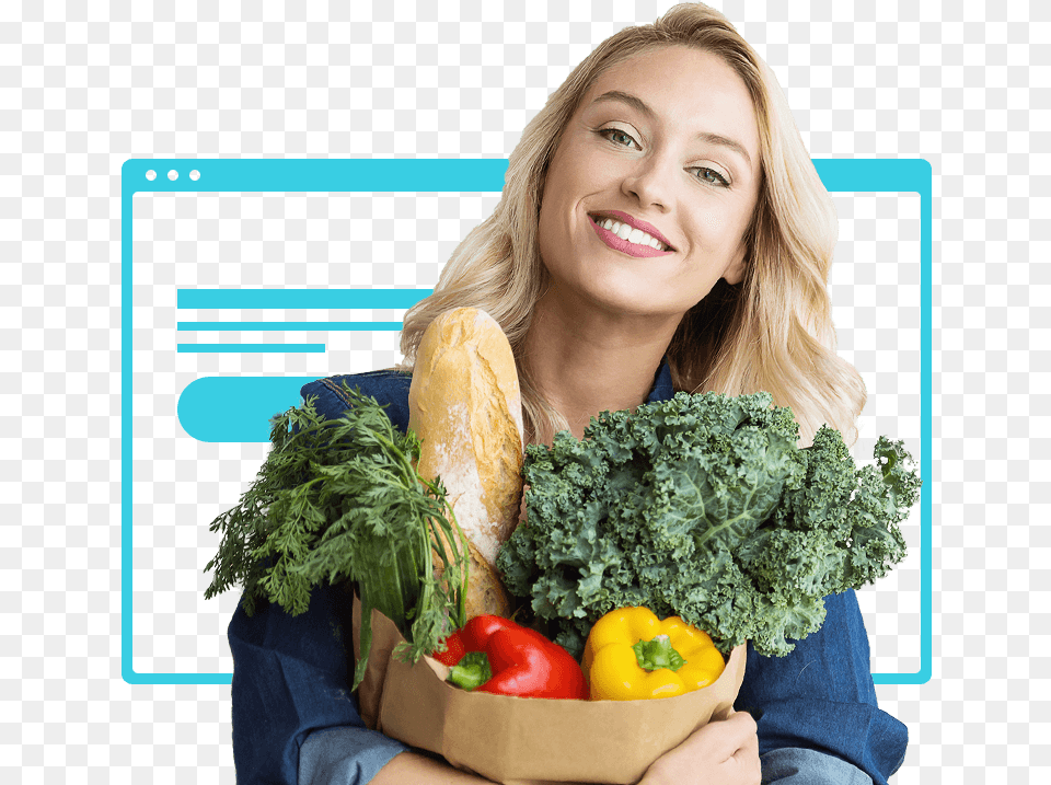 Customer Happy Online Grocery Shopping, Adult, Female, Person, Woman Png Image