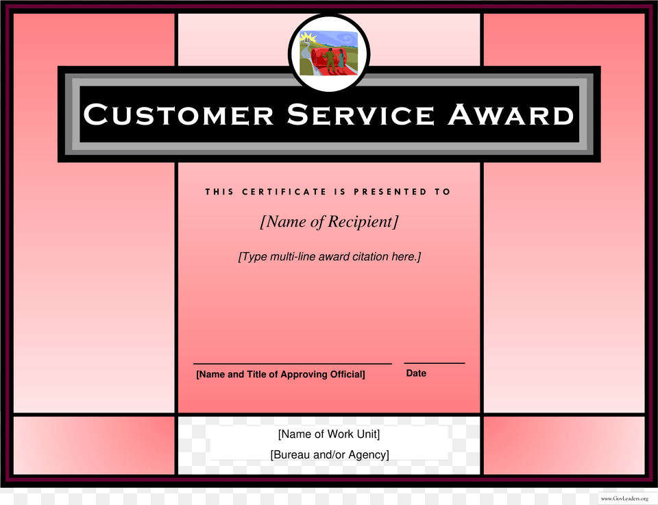 Customer Service Certificate Template Best In Customer Service Certificate, Advertisement, Poster, File, Page Free Png