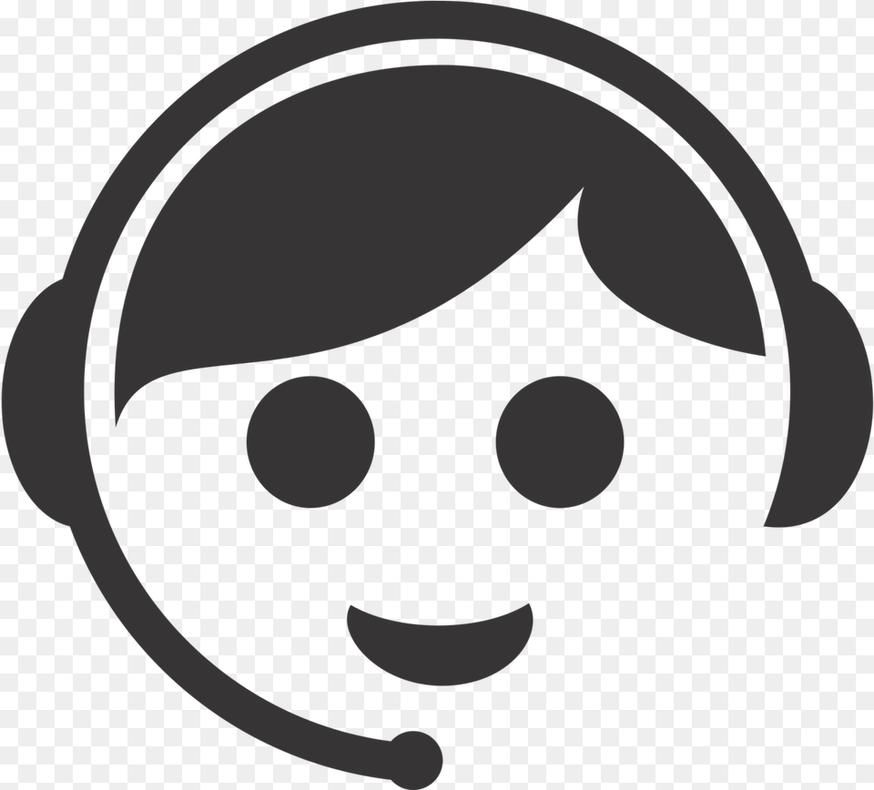 Customer Service Icon Back Office Call Center, Stencil Free Png Download