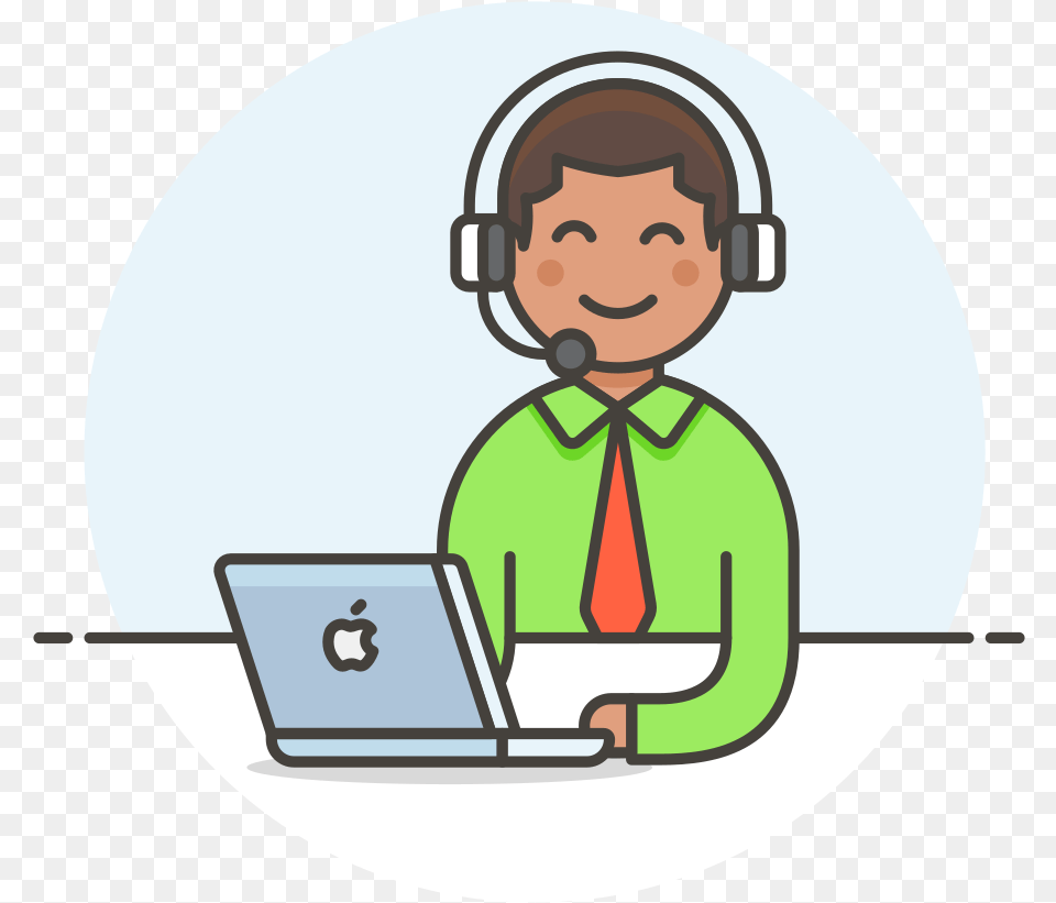 Customer Service Man Icon Customer Service Icon, Computer, Electronics, Laptop, Pc Free Transparent Png