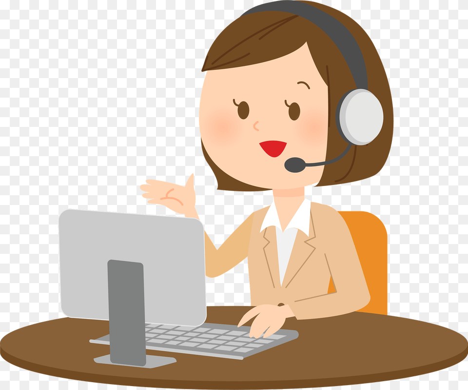 Customer Service Woman Clipart, Computer, Electronics, Pc, Baby Png