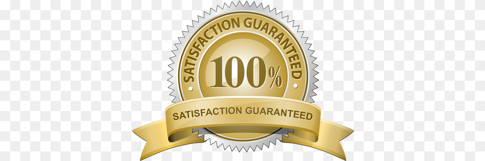 Customerguarantee 100 Customer Satisfaction Satisfaction, Badge, Gold, Logo, Symbol Free Transparent Png