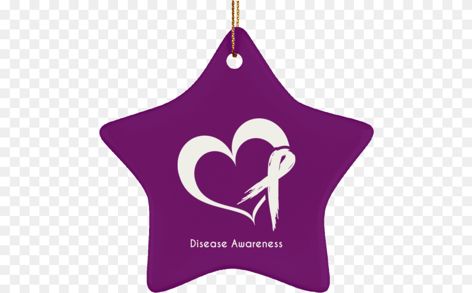 Customisable Heart Ribbon Ceramic Star Ornament Nurse Christmas, Symbol, Accessories, Adult, Female Free Transparent Png