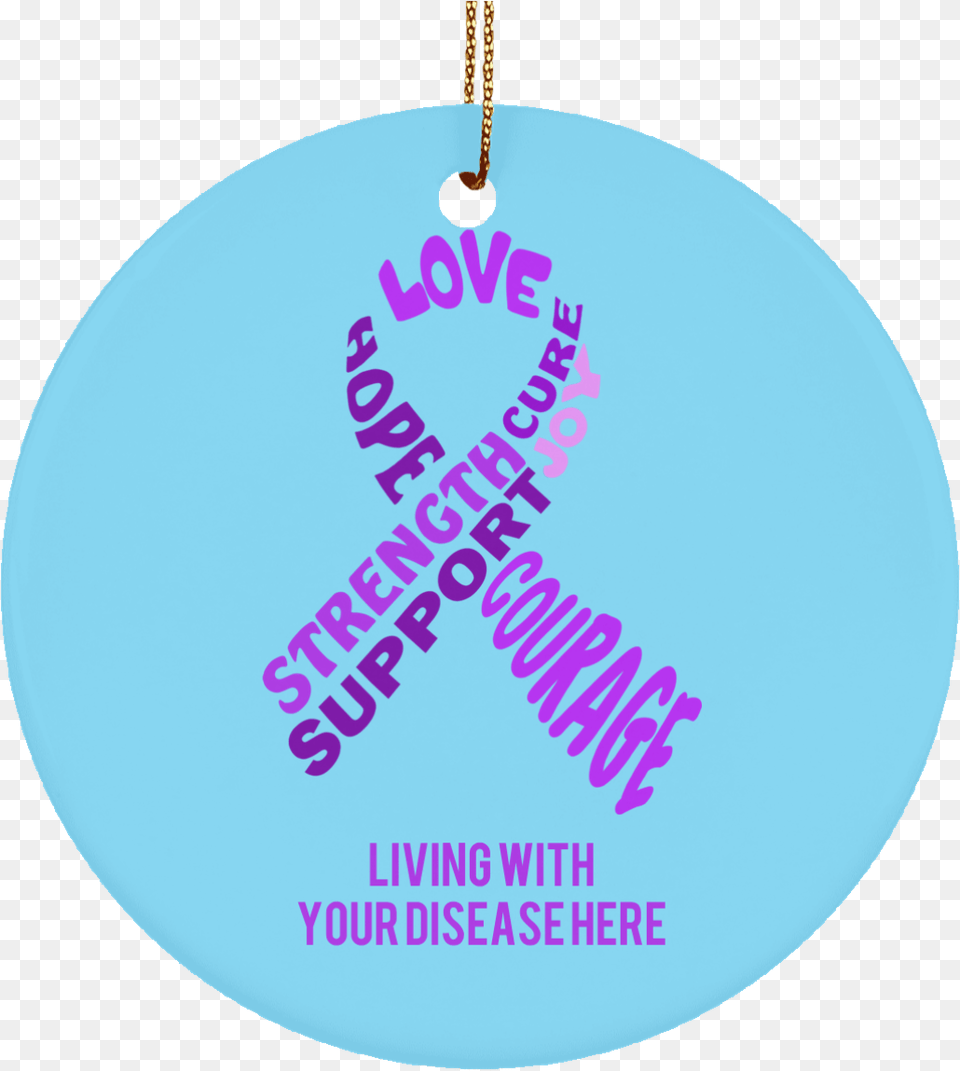 Customisable Purple Awareness Ribbon With Words Ceramic Erin Aigner, Accessories, Jewelry, Necklace, Turquoise Free Transparent Png