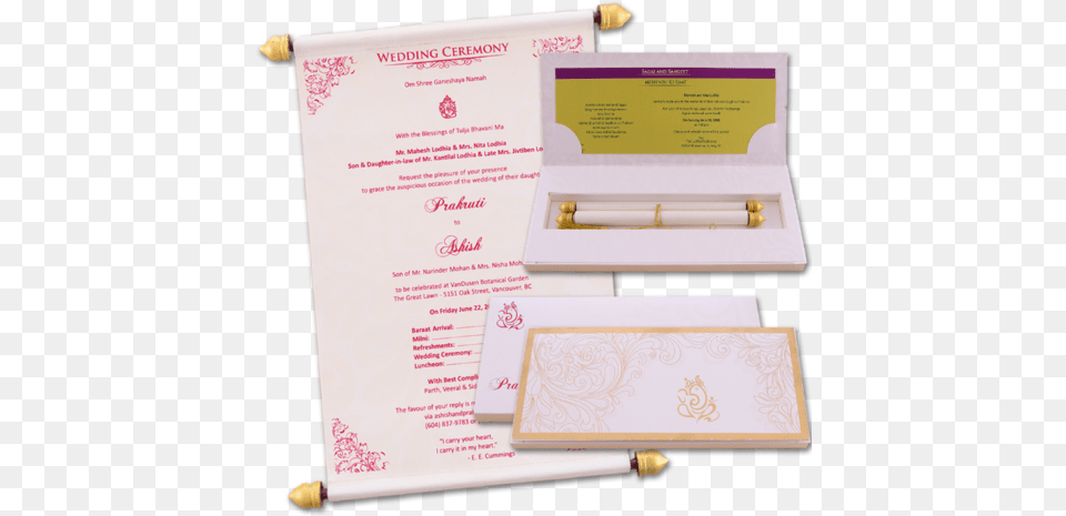 Customised Wedding Card Online Document, Text, Scroll, White Board, Business Card Png Image