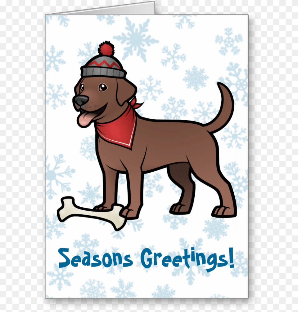 Customizable Chocolate Lab Christmas Greeting Card Greeting Card, Animal, Canine, Dog, Mammal Free Png Download