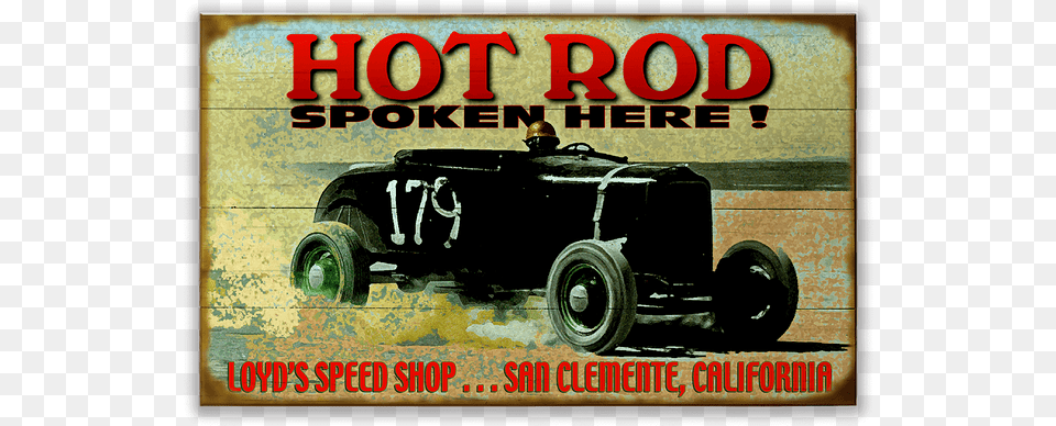 Customizable Vintage Sign Vintage Car, Hot Rod, Vehicle, Transportation, Advertisement Free Png Download