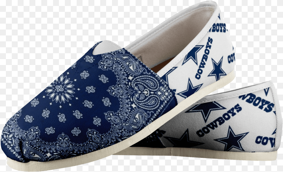 Customized Dallas Cowboys Navy Bandana Design Print, Clothing, Footwear, Shoe, Sneaker Free Png Download