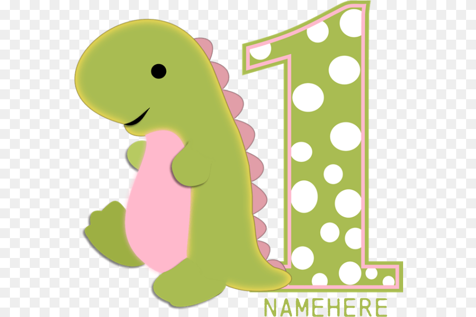 Customized First Birthday Green Dinosaur Apron Dinosaur Birthday Clipart Number, Symbol, Text, Baby Free Transparent Png