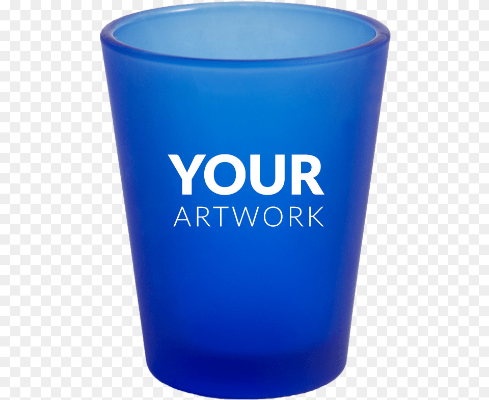 Customized Frosted Blue Shot Glass Plastic, Cup Free Transparent Png