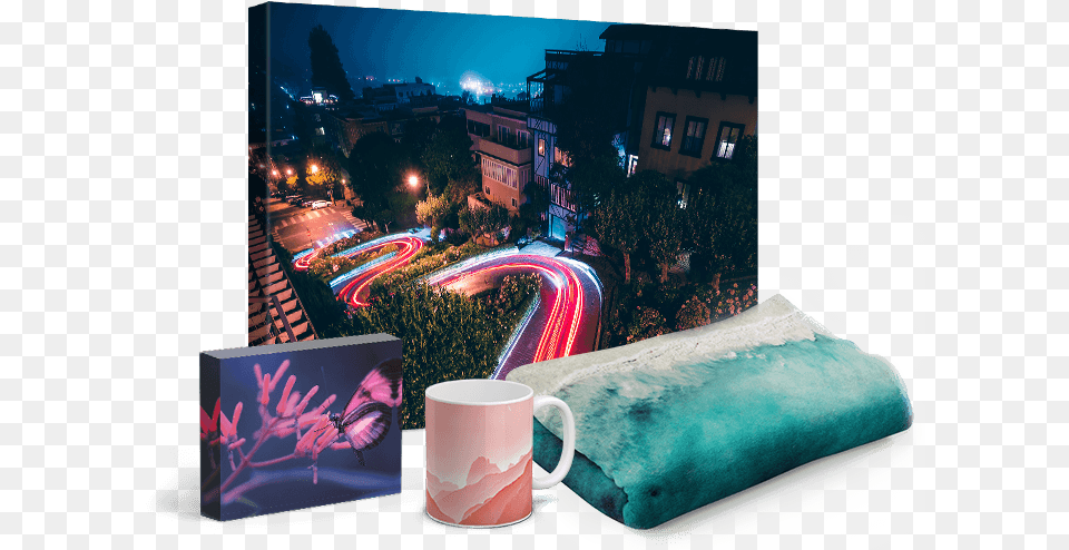 Customized Photo Printing Wallpaper, Cup, City, Transportation, Road Free Png Download