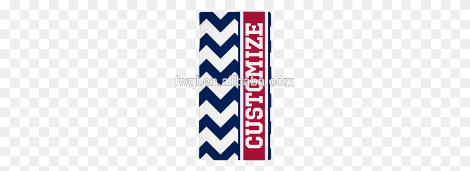 Customized Red White Blue Chevron Pattern Beach Towel, Flag Free Transparent Png