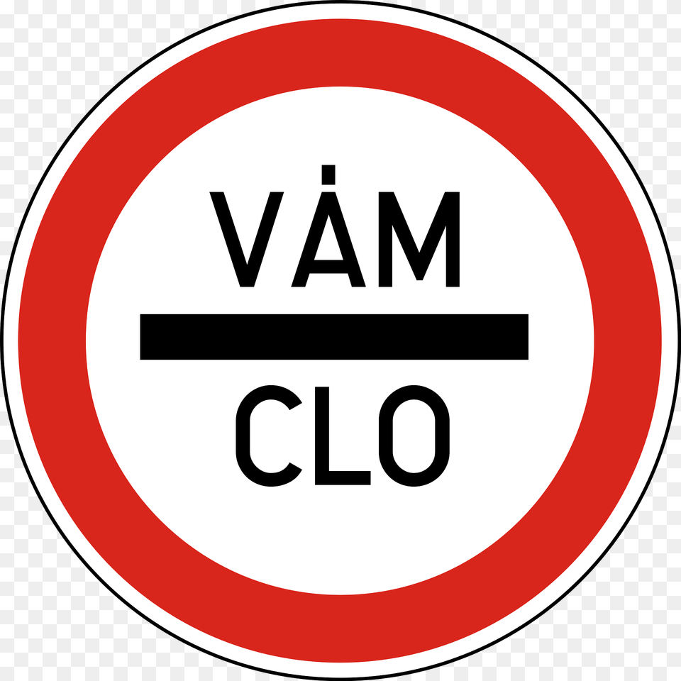 Customs Sign In Hungary Clipart, Symbol, Road Sign Free Png