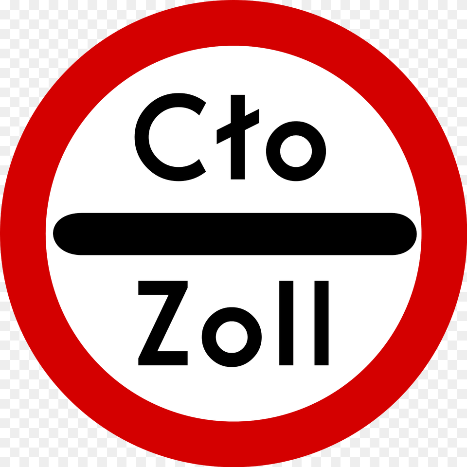 Customs Sign In Poland Clipart, Symbol, Road Sign Png