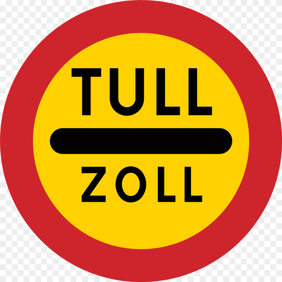 Customs Sign In Sweden Clipart, Symbol, Road Sign Free Png Download