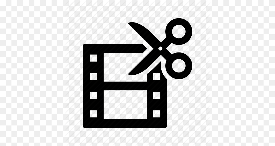 Cut Edit Film Scissors Strip Video Icon Png Image