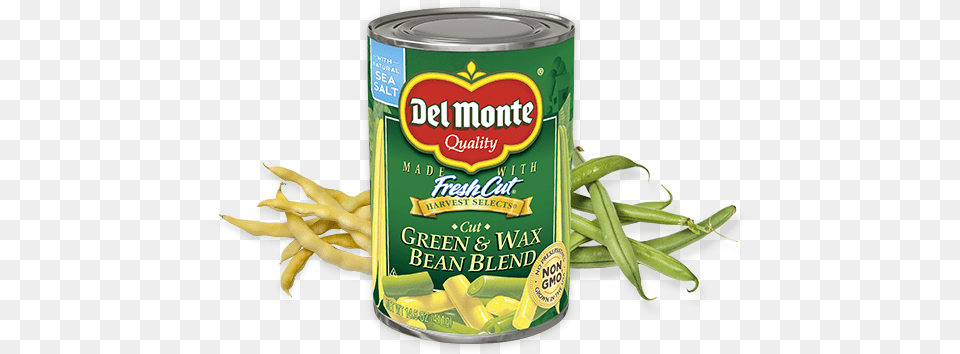 Cut Green Amp Wax Beans Del Monte Wax And Green Beans, Food, Ketchup, Can, Tin Png