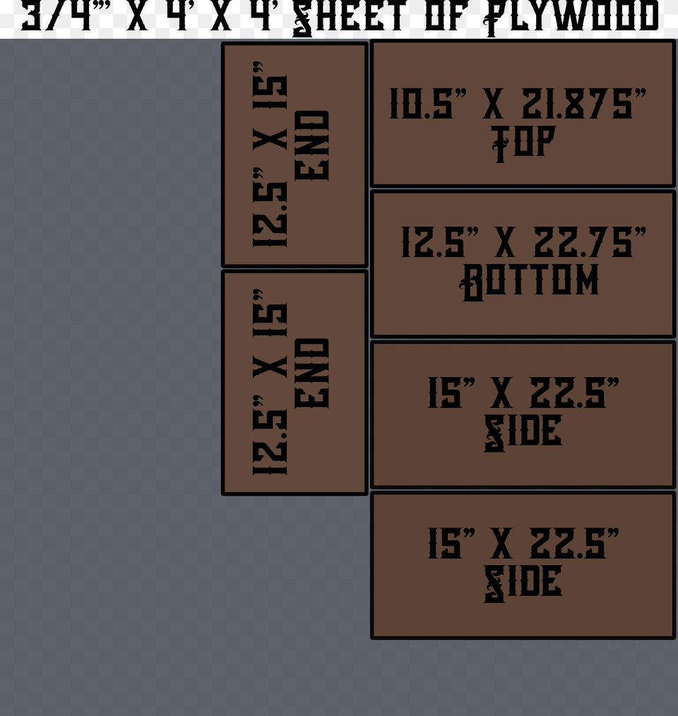 Cut List For Plywood Used For Jenga Case Game, Text, Box, Paper Free Png