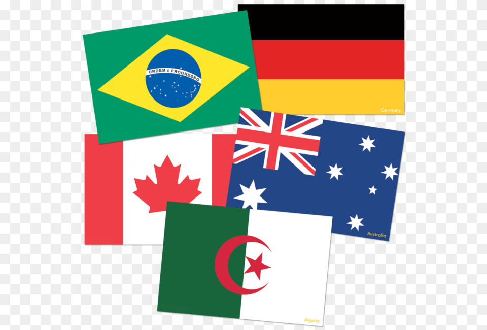 Cut Out Cards Australia New Zealand Canada At United States, Flag Free Transparent Png