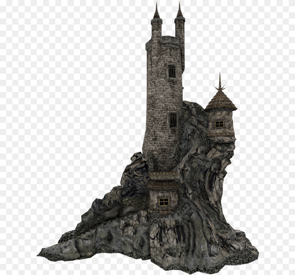 Cut Out Castle Wizard Tower, Architecture, Building, Clock Tower, Spire Png Image