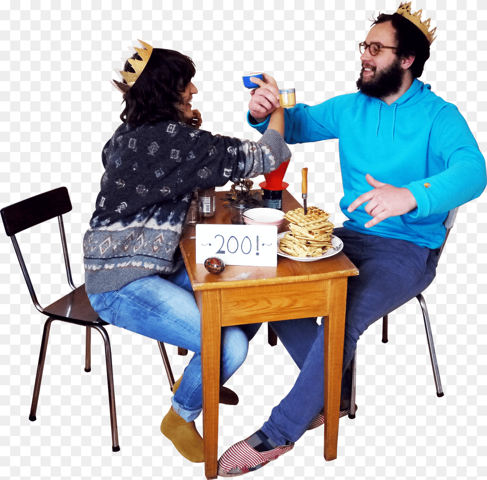 Cut Out People Eating Free Transparent Png