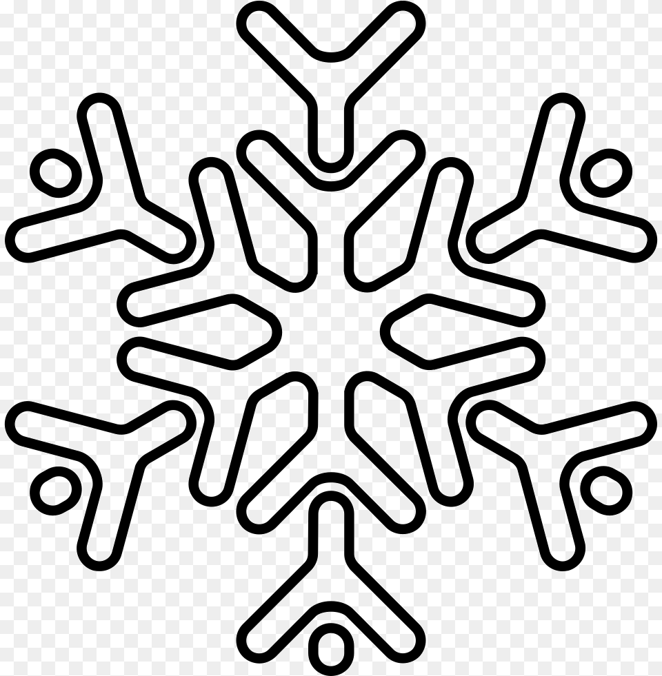 Cut Out Printable Snowflake Template, Nature, Outdoors, Snow Png Image