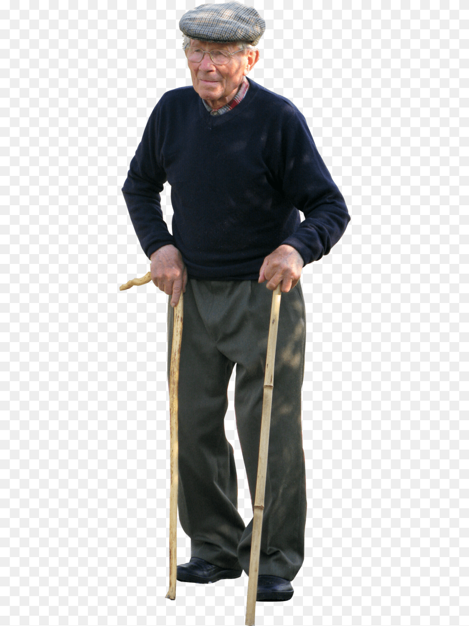 Cut Out Transparent Image Cut Out Elderly People, Stick, Person, Man, Male Free Png Download