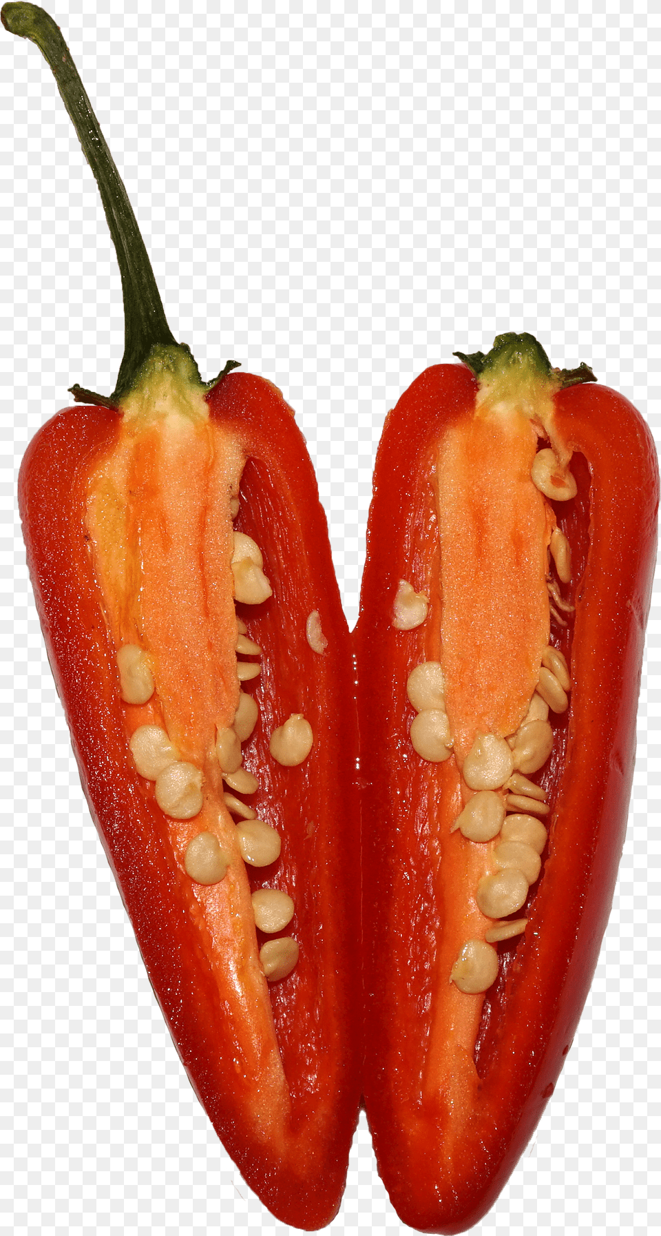 Cut Red Bell Pepper, Bell Pepper, Food, Plant, Produce Png