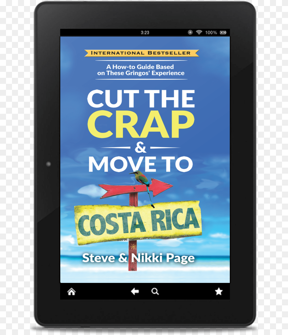 Cut The Crap Amp Move To Costa Rica Ebook Mockup Mobile Device, Computer, Electronics, Tablet Computer, Mobile Phone Free Png