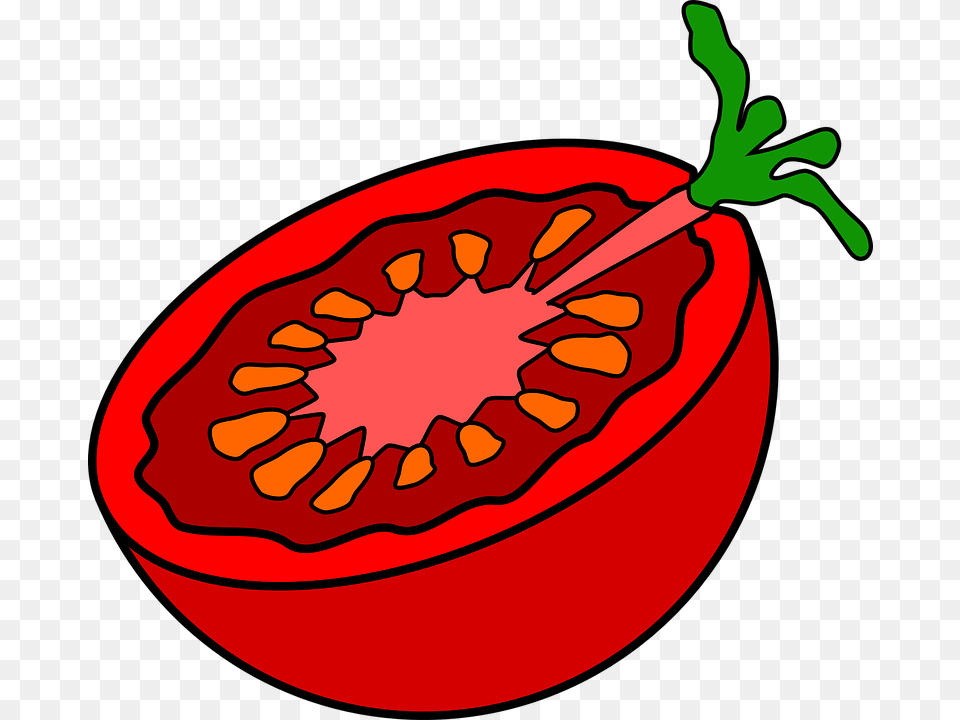 Cut Tomato Svg Clip Arts Tomato Clip Art, Food, Plant, Produce, Vegetable Png Image