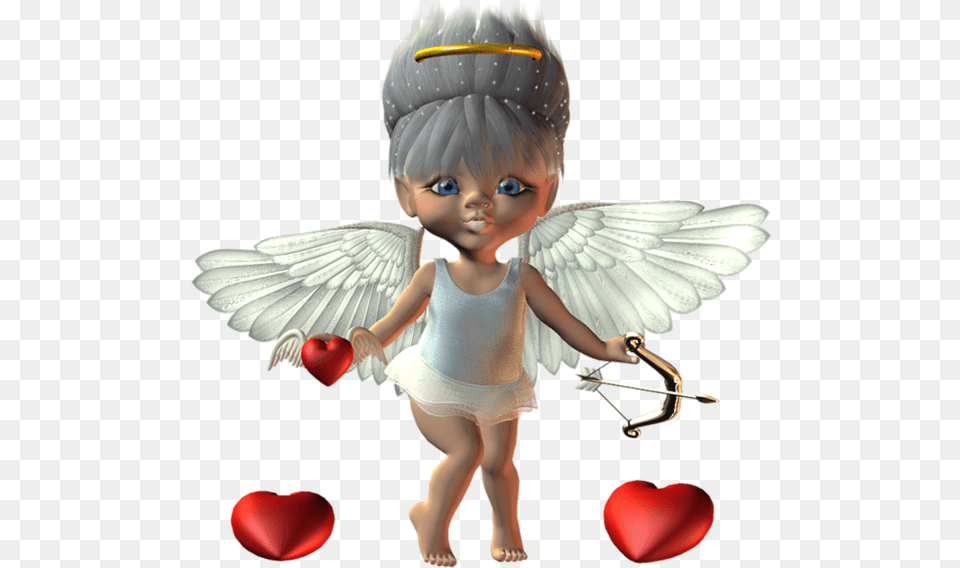 Cute 3d Cupid Picture Valentines Day Cupid Art, Doll, Toy, Face, Head Png Image