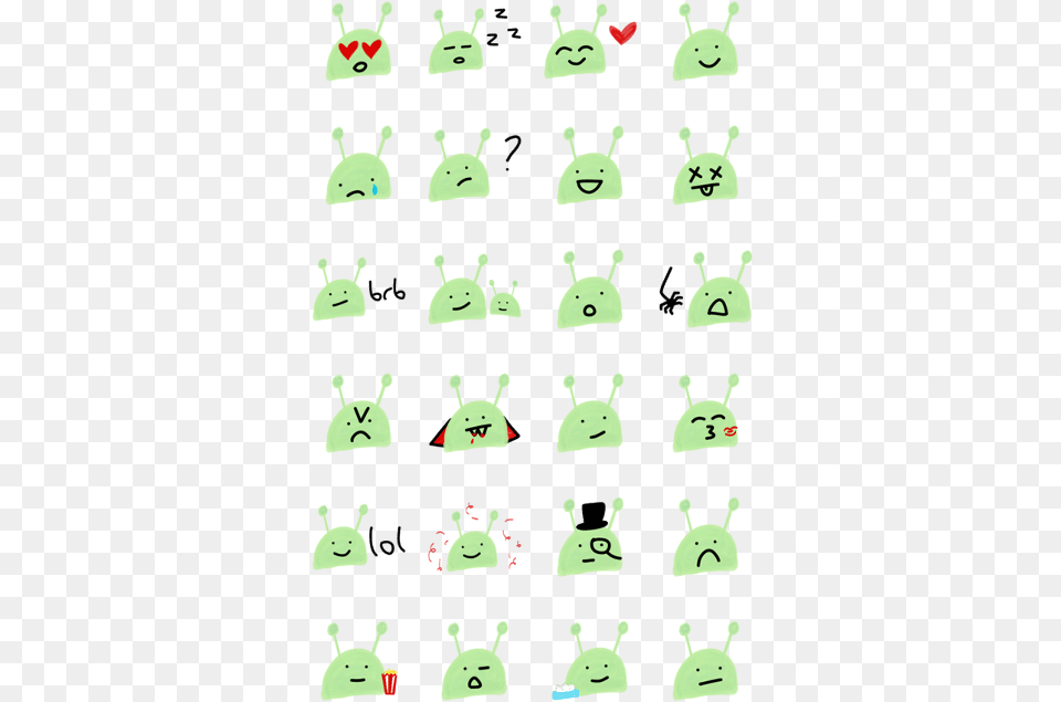 Cute Alien Face Emoji, Text Free Png Download
