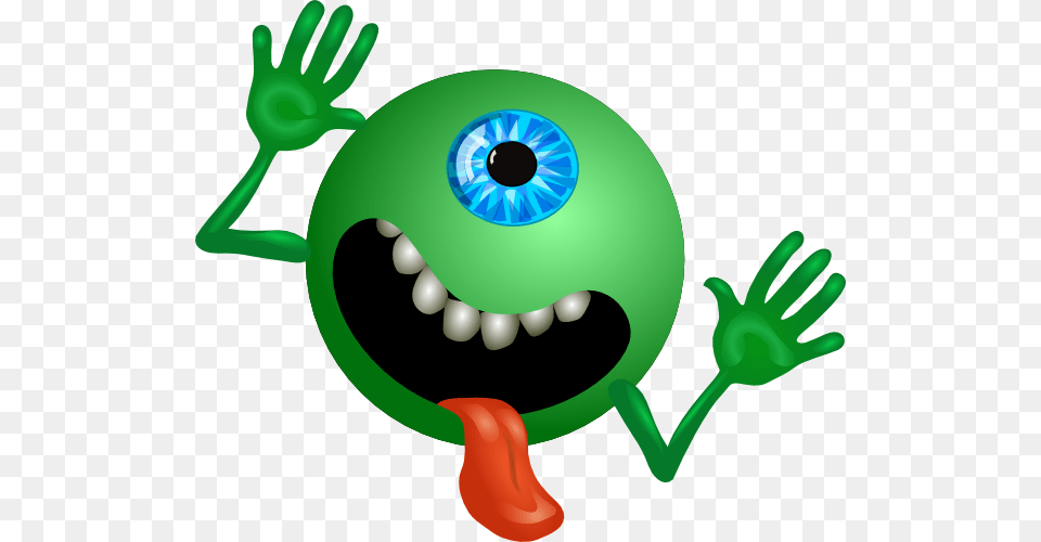 Cute Alien Head Clipart, Green Png