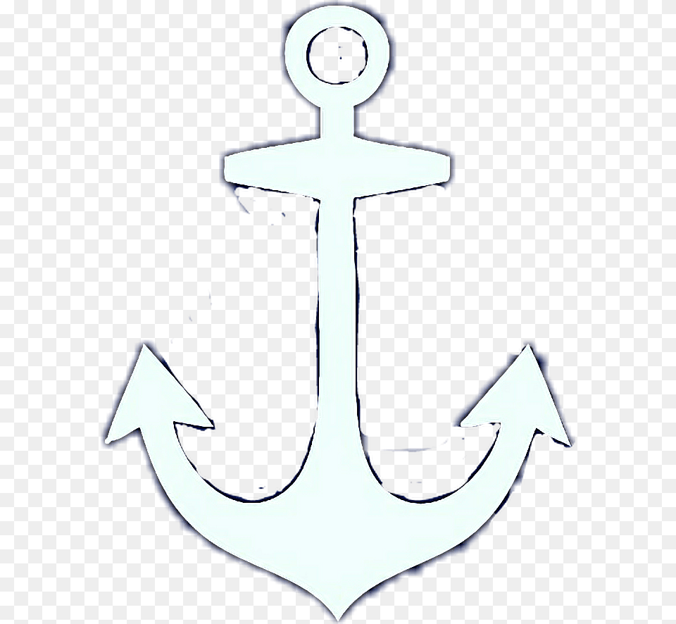 Cute Anchor Blue Background White Anchor, Electronics, Hardware, Hook, Cross Png Image